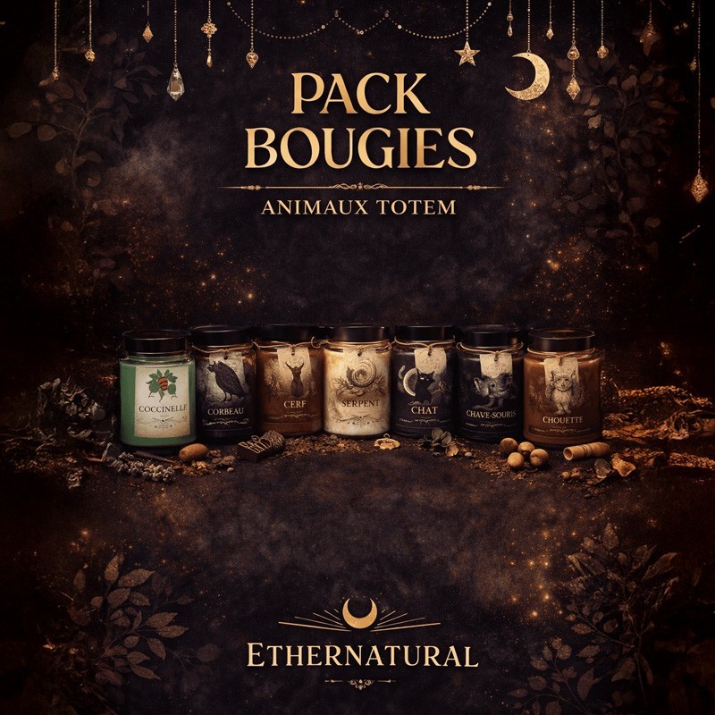 Pack bougies animaux totem